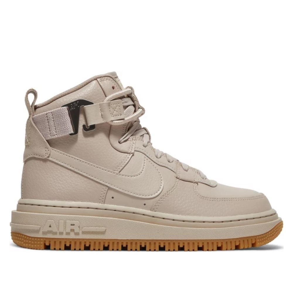 New Nike Womens WMNS Air Force 1 High Utility  Fossil Stone Pearl White